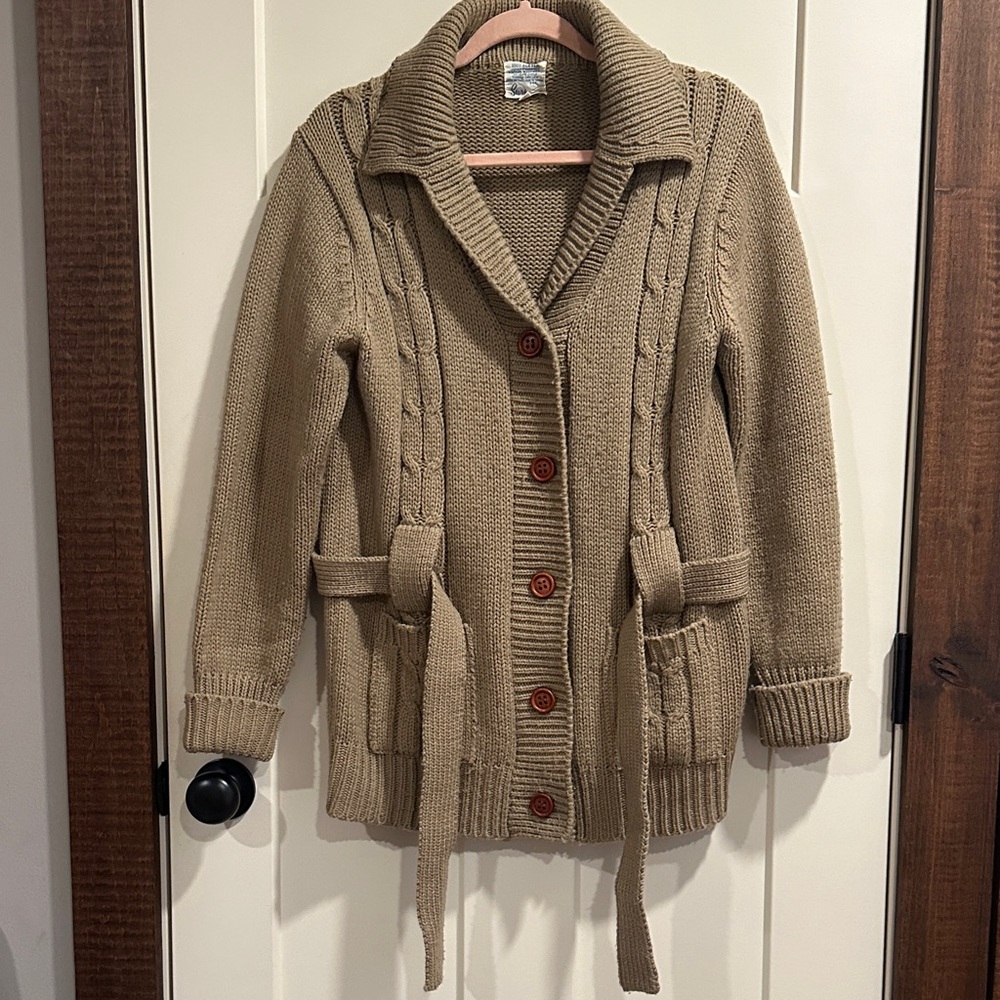 Sears Beige Cable Knit Sweater